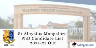 St Aloysius Mangalore PhD Candidate List 2024-25 Out; Check Admission Schedule Here